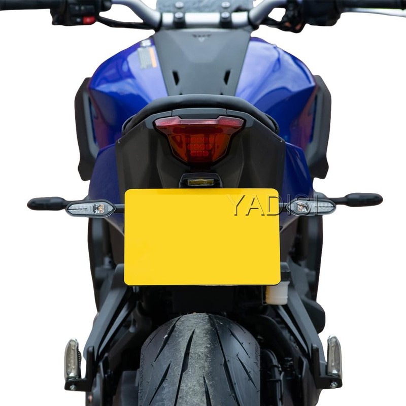 MT07 Motorcycle LED Light Rear License Plate Holder Adjustable Fender