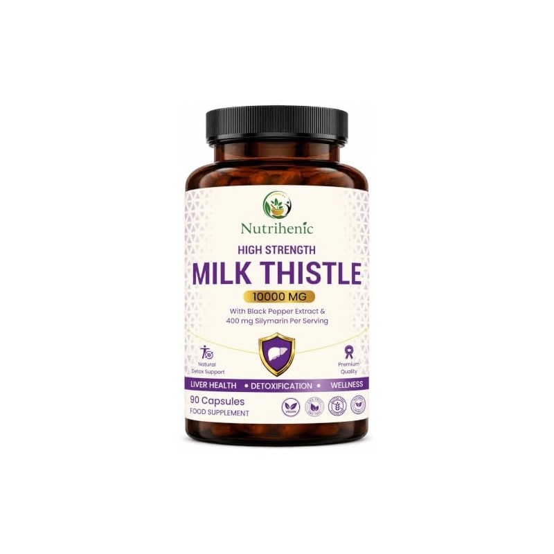 Milk Thistle High Strength 10000mg | 400mg Premium Silymarin per