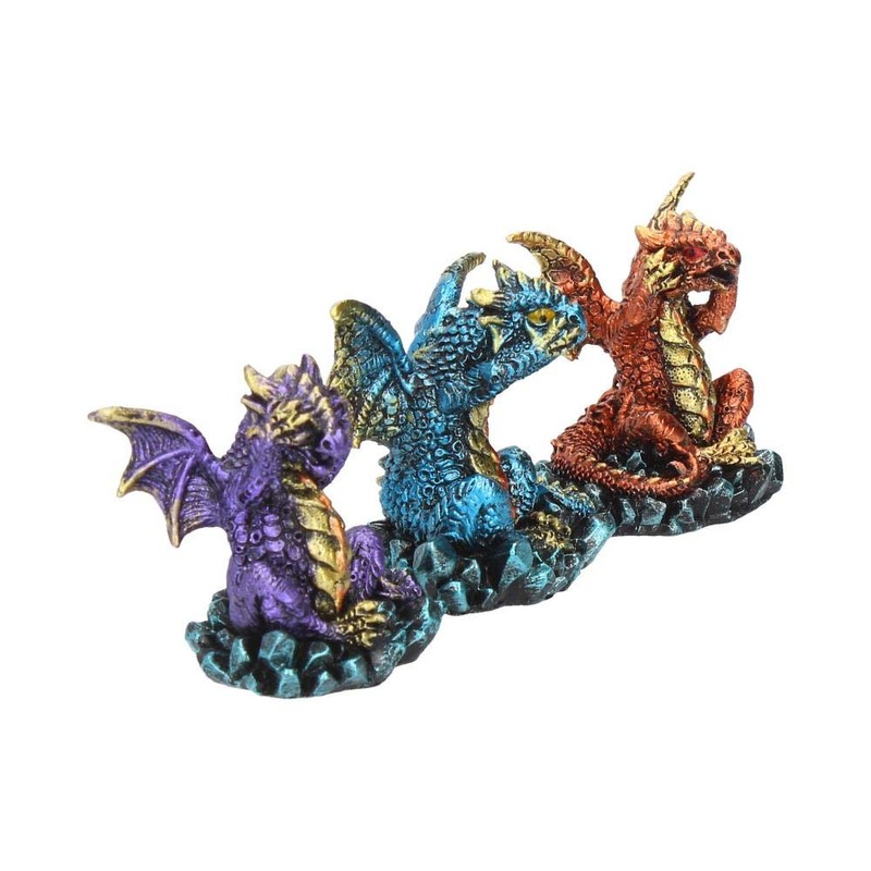 Nemesis Now Three Wise Dragons Figurine 13cm Metallic Multi-coloured