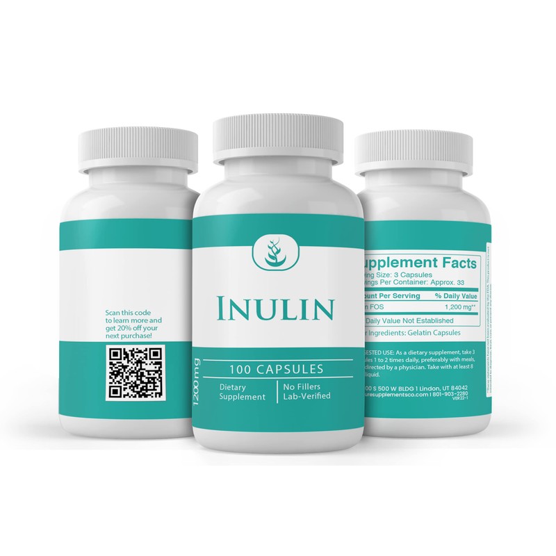 Pure Original Ingredients Inulin, (100 Capsules) Always Pure, No Additives