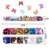 3D Butterfly Nail Glitter Sequins Holographic Laser Nail Art Stickers