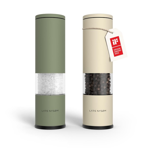 LARS NYSØM Salt and Pepper Mills Set Stainless Steel with
