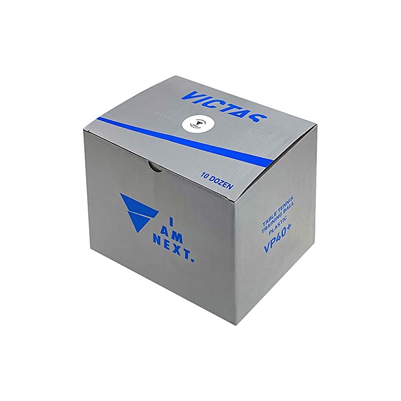 VICTAS VP40+ Table Tennis Practice Balls, Training Balls, 10 Dozen,