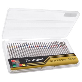 Mesee 30 Piece Nail Drill Bits, Diamond Nail Drill Set, Cuticle Drill Tools, Professional Nail Cutter Attachments, for Nail File, Manicure, Pedicure, Nail Care