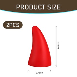 Tippwoo Car Devil Horns, Cute 3D Devil Horns Sticker, Waterproof Elasticity Helmet Horns Decor, Bumper Decor Anti Collision Bull Horns Decorations, Universal for Cars （Red）