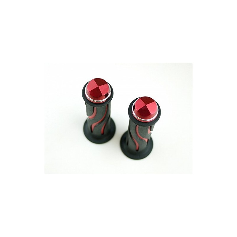 Custom Grip Wave Red Red Left & Right Set Bike