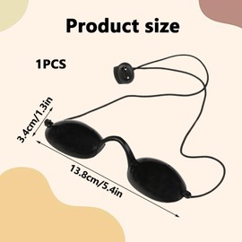 keyxer Solarium Glasses, UV Protective Glasses for Solarium, Red Light Therapy Eye Patch, Eye Safety Glasses with UV Protection, Adjustable for Glasses, Goggles, Protection, Solarium Glasses, Eye