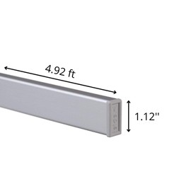 STAS Cliprail Pro Picture Hanging System Set - Covers 9.84 ft of Wall Space - Heavy Duty Picture Rail & Art Hanging Gallery Kit Without Nails - Home or Museum (Matte Silver Rails, 4 Hooks & Cords)