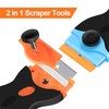 2PACK Razor Blade Scraper, 2-in-1 Scraper Tool with 12Pcs Plastic
