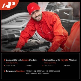 A-Premium Windshield Washer Reservoir Tank Assembly Compatible with Toyota 4Runner 2014-2023 & Lexus GX460 2014-2023 - with Cap