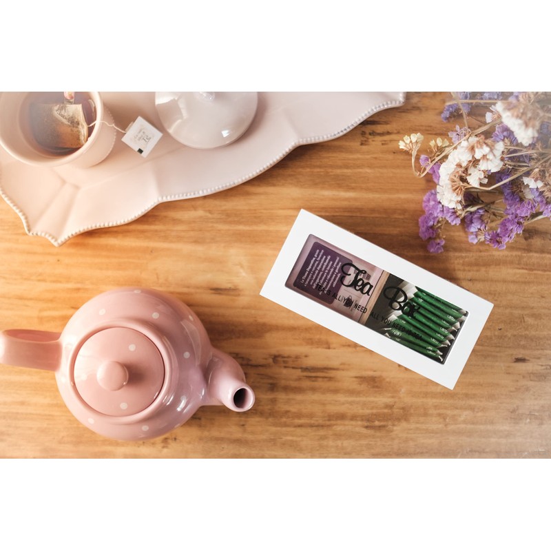 Wooden Tea Box with 2 Tea Boxes 18 x 8