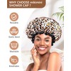 mikimini Large Shower Cap for Women with Long Hair, Stylish
