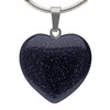Lebensquelle Plus Heart Pendant Made of Sparkling Blue Stone 2