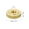 sourcing map Knurled Thumb Nuts, 6Pcs M5 x D16mm x