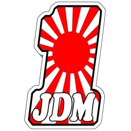 #1 JDM JAPANESE FLAG STICKER / JDM RACING PARTS / LAPTOP STICKER