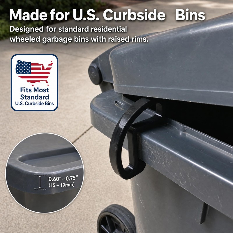 CSUPPCREA 2 Pack Trash Can Lid Vent Clips for U.S.