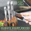 WALDWERK Knife Set - 7pcs Kitchen Knife Set with Block