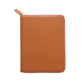 Moterm Zip Leather Case for Stalogy B6 Planner (Pebble Burnt Orange)