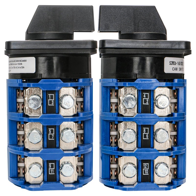 Baomain 160A Rotary Selector Cam Changeover Switch, SZW26-160/D303.3 AC 660V
