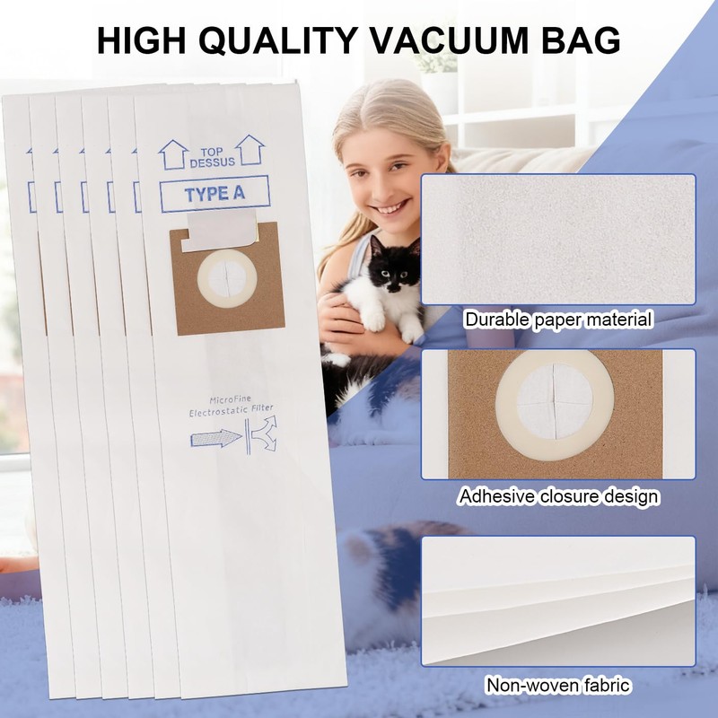 4010001A Vacuum Bags Replacement for Hoover Convertible, Decade 80, Concept