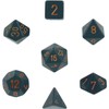 Chessex Polyhedral 7-Die Opaque Dice Set - Dark Gray Copper