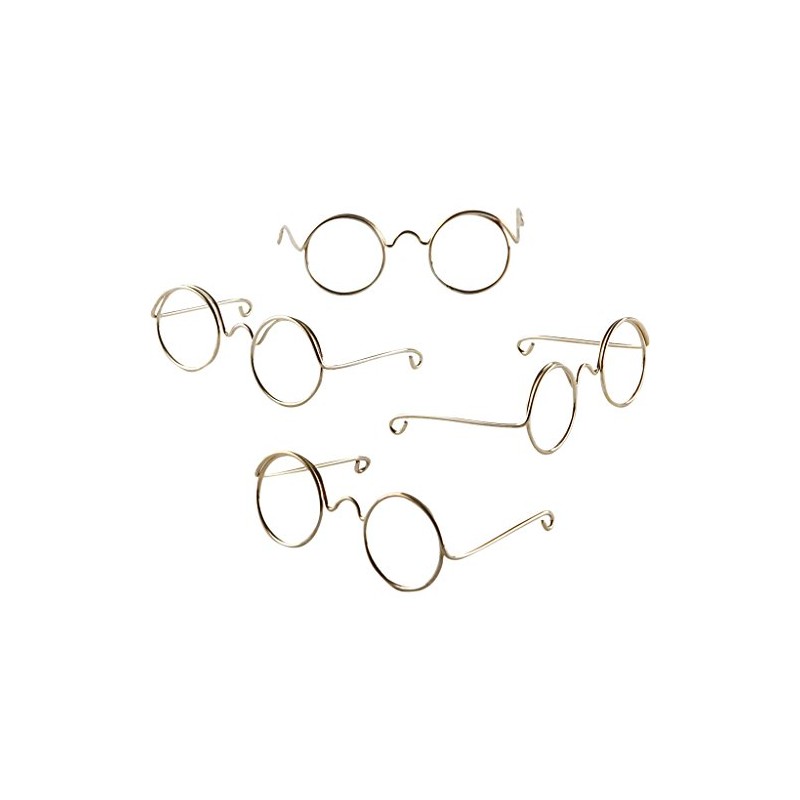 Creativ 100263 Novelty Glasses, W: 50 mm, gold, 10pcs