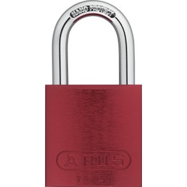 ABUS 72/40 KA Aluminum Safety Padlock Keyed Alike with 1" Shackle, Red