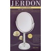 Jerdon JP910CB 1x and 10x Magnified Tabletop Swivel Vanity Mirror,