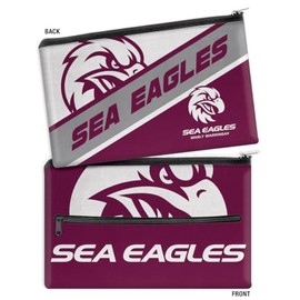Manly Sea Eagles NRL Rugby League Large Pencil Case 33cm x 21cm