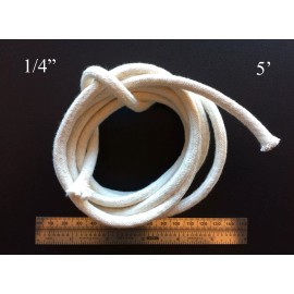 Dan's Daughters' Containers 1/4 Round Cotton Wick 5' Kerosene Lantern Lamp Tiki Rock Candle Wick USA Seller