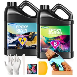 Epoxy Resin, Crystal Clear Anti-Yellowing Art Resin That,Table Top, Art Resin, Craft, Jewelry Casting, DIY, Tumblers & Wood, Food Safe, Heat & UV Resistant - 2 Part Resin Kit (1 Gallon Black Bucket)