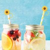 CustomyLife 5 Pcs 0.3inch Sunflower Straw Toppers Reusable Silicone Drinking