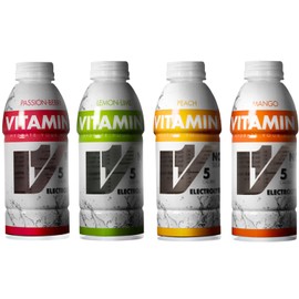 VITAMIN 1 Hydration Drink, Electrolyte Vitamin Water Variety Pack, 16.9 Ounce (Pack of 12) - Mango, Peach, Lemon-Lime, and Passion-Berry Natural Fruit Flavors
