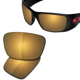 Saucer Premium Replacement Lenses for Oakley Fuel Cell OO9096 Sunglasses, High Defense - Bronze Gold Polarised