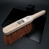 COTTAM Heavy Duty Metal Dustpan (Black) With Handle & Soft