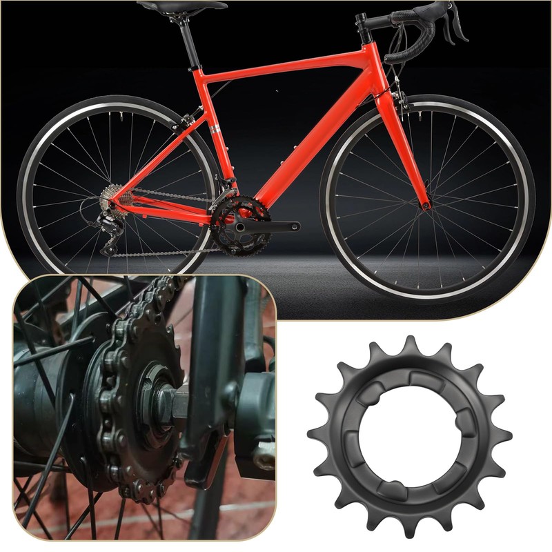 YINETTECH Pack of 2 Bicycle MTB Black 16 Teeth Insert