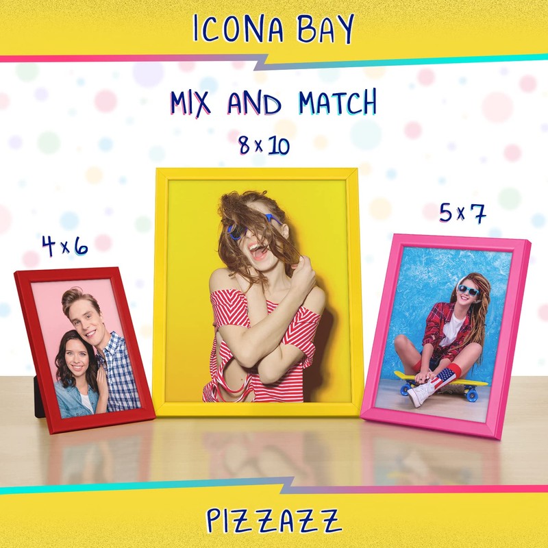 Icona Bay 8x10 (20x25 cm) Picture Frame, Yellow Colored Solid