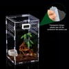 Terrario acrílico para reptiles, 2 piezas caja de cría de