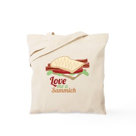 CafePress Love Me A Sammich Tote Bag Reusable Natural Beige Canvas Shopping Bag
