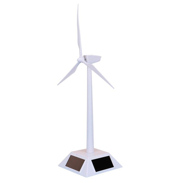 Science Solar Windmill Model, Delicate Solar Powered Building Model Toy Wind Turbine Early Educational Toy for Kids