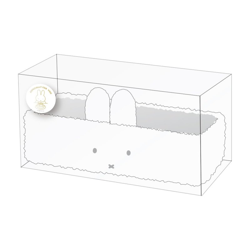 Tees Factory Miffy Fluffy Fluffy Tray Long, White, H9 x