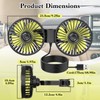 Dicross Backseat Fan for Car Backseat, Car Headrest Fan for
