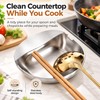 Stainless Steel Utensil Rack for Countertop Use – Self-Standing Ladle,