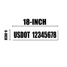 USDOT Number Magnets - Custom Made DOT Registration Magnets - 2-Pack 18-Inch by 4-Inch