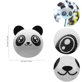 2Pcs Panda Car Aerial Ball Cute Car Antenna EVA Aerial Ball Automobile Roof Decorative Anti-Collision Decoration Balls Practical for Any Car Model with Antenna Car Aerial Ball