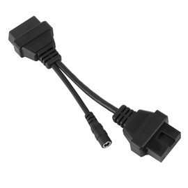 Diagnostic Adapter Cable 12 Pin OBD1 to 16 Pin OBD2 20cm OBD Interface Cable Fits Mitsubishi (Black)