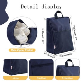 MOGARBRO Shoe Bags for Travel Storage Bag Organizer Bags Travel Accessories Must Haves Shoe Organizer Packing Cubes Beach Swim bag Daily Use Storage Travel Essentials Women Men Navy blue