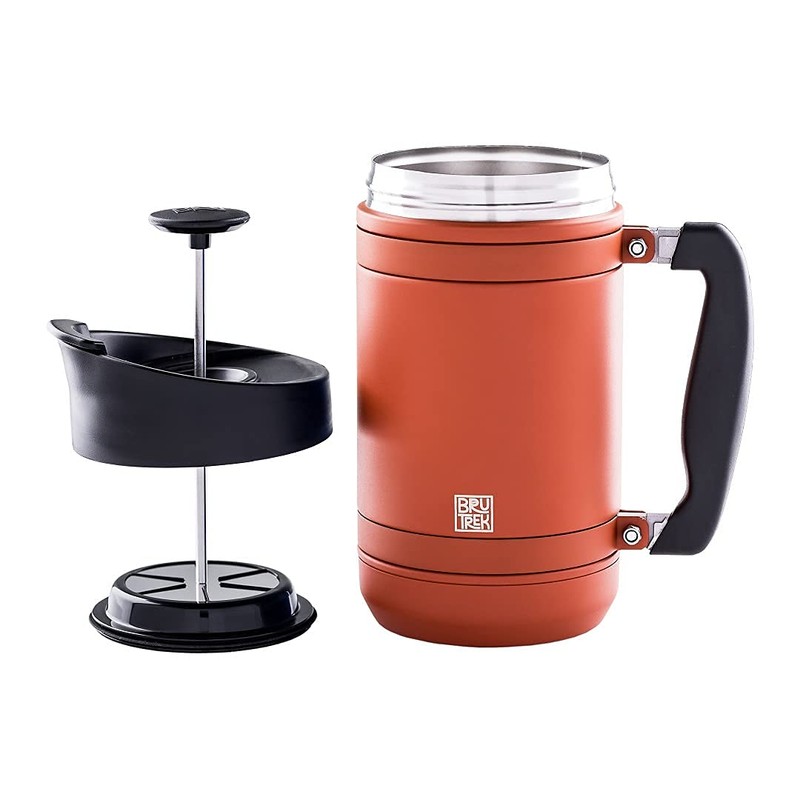 BruTrek BaseCamp Coffee Press - Double Wall Insulated Stainless Steel