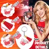 Canlierr 30 Pcs Cheer Keychains Bulk DIY Cheerleading Keychain with