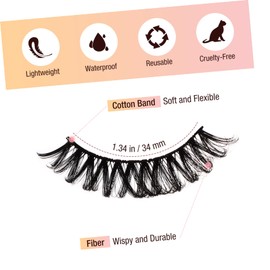 FRCOLOR 10 Pairs False Lashes Set Natural Look Kiss Lashes Eyelashes Extensions for Women Girls